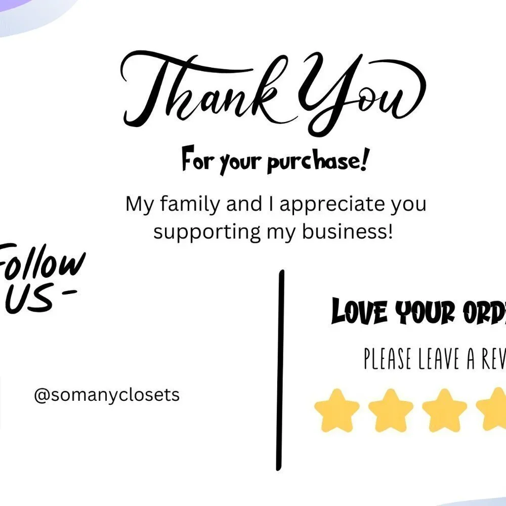 CUSTOM Made Thank You Cards 500 Count